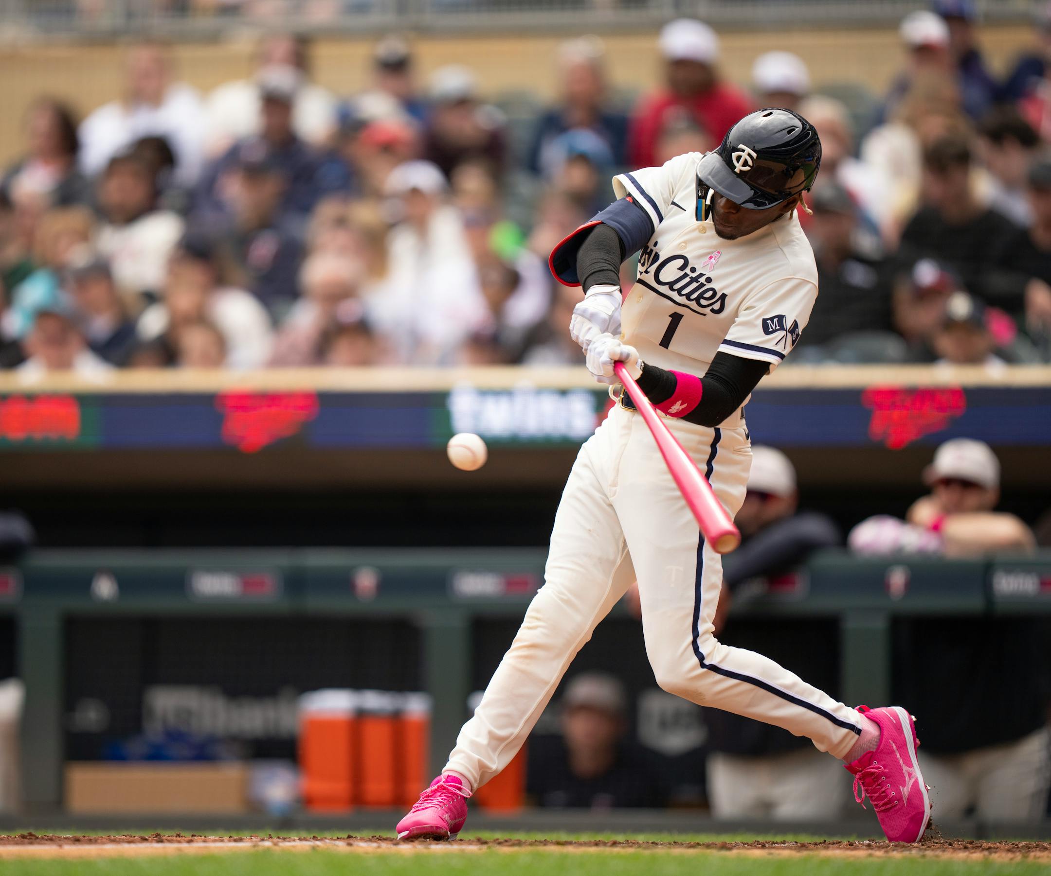 Minnesota Twins center fielder Nick Gordon hit an RBI double in the third inning.