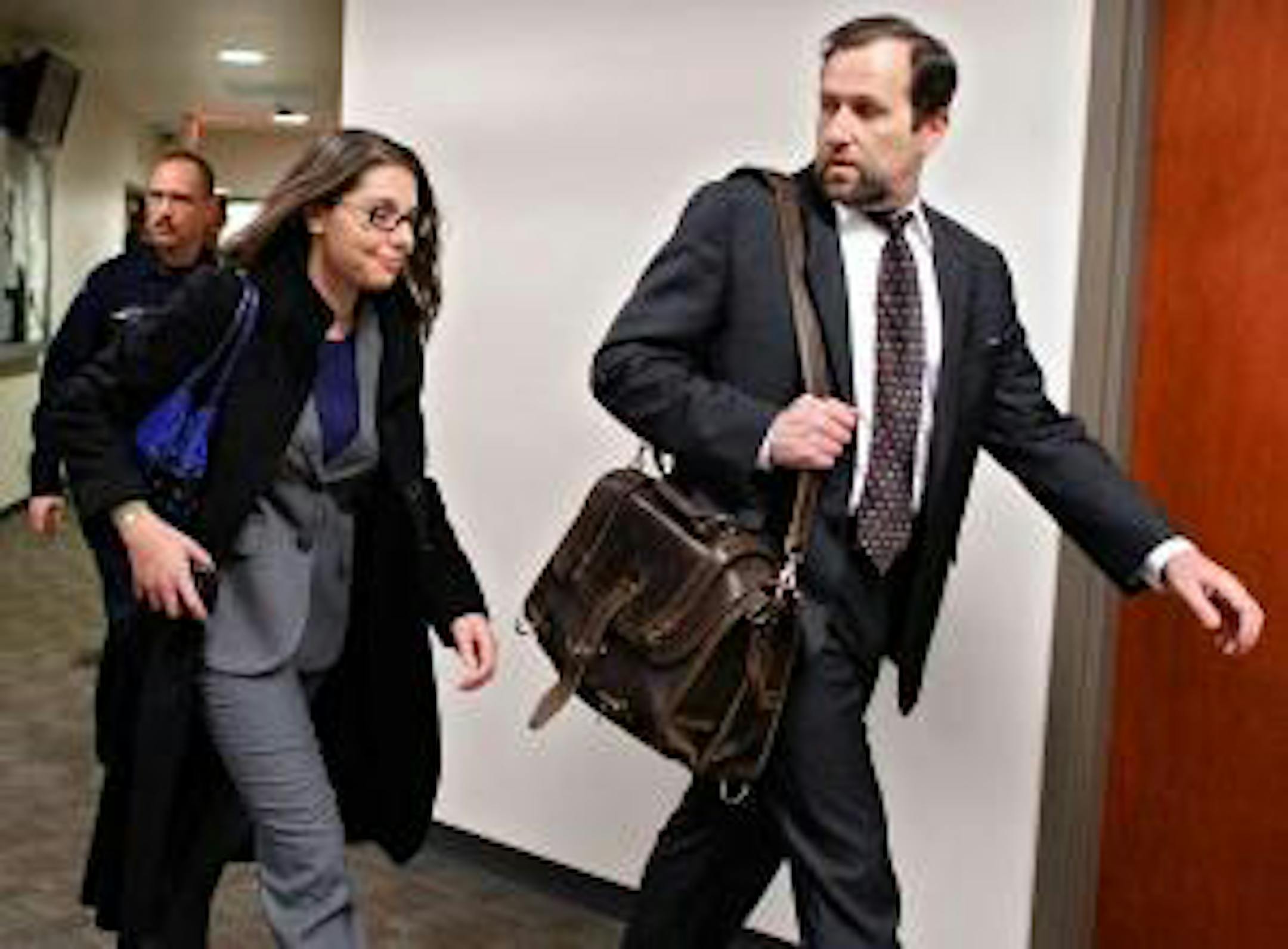 Jana Winter, a Fox News reporter, arrives for a court hearing in Colorado.