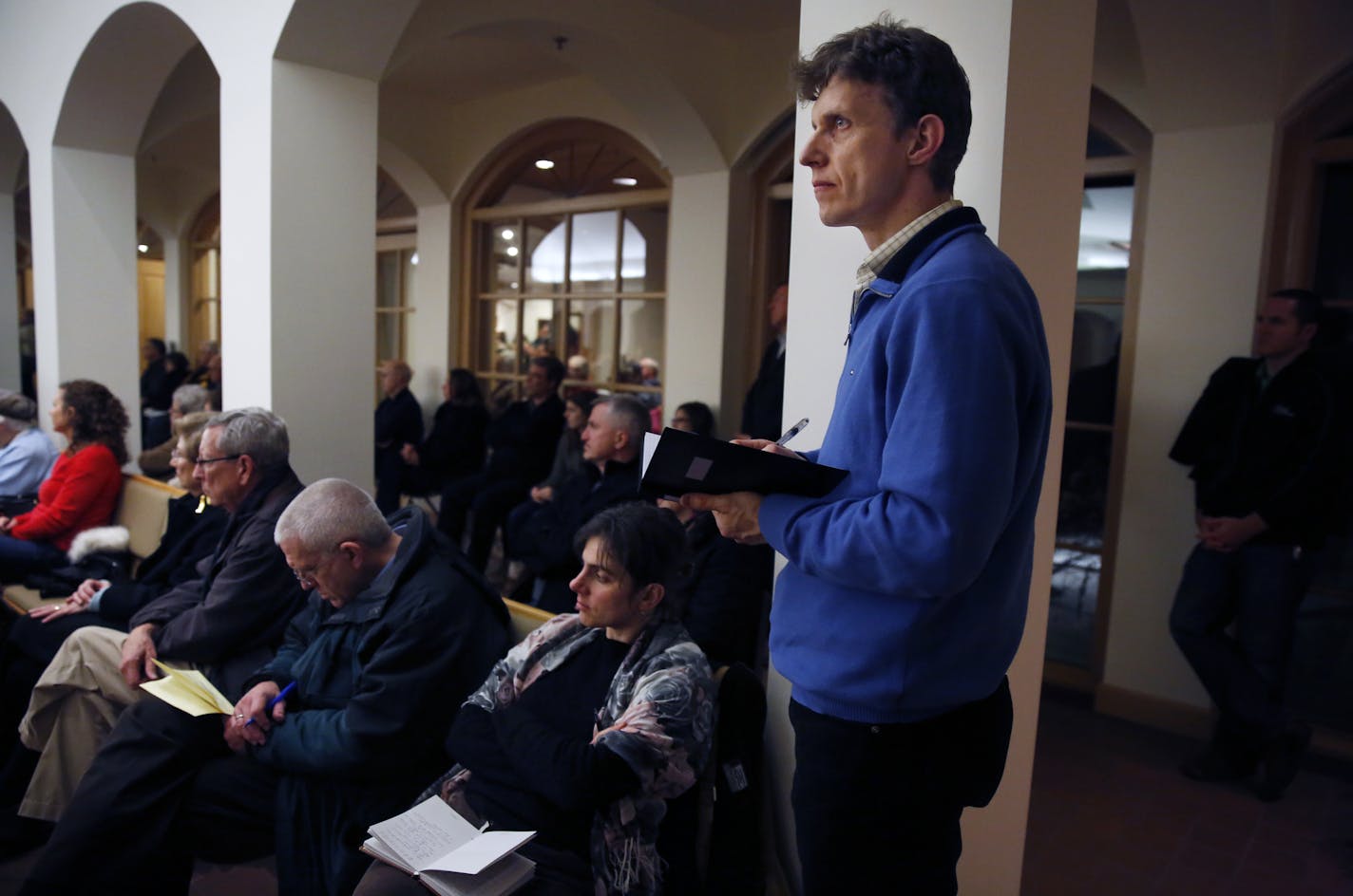 At Our Lady of Grace Catholic Church in Edina, Father Peter Laird, who is the Vicar General of the Archdiocese of St. Paul, spoke to an overflow crowd about Catholics needing to create a deeper relationship with God through the Rediscover initiative.