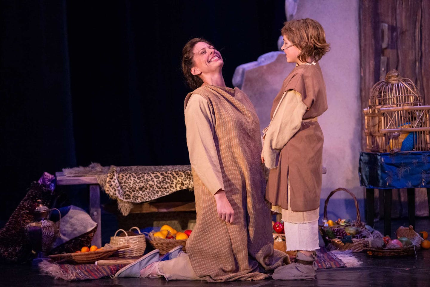 Lyric Opera of the North Amahl and the Night Visitors.
Vicki Fingalson as The Mother, left, Giulia Calland as Amahl.
Michelle Sangster, photographer