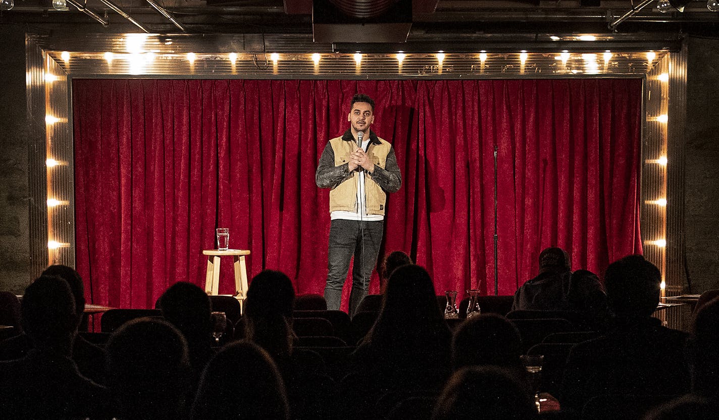 Moe Yaqub performed at the Acme Comedy club in Minneapolis.