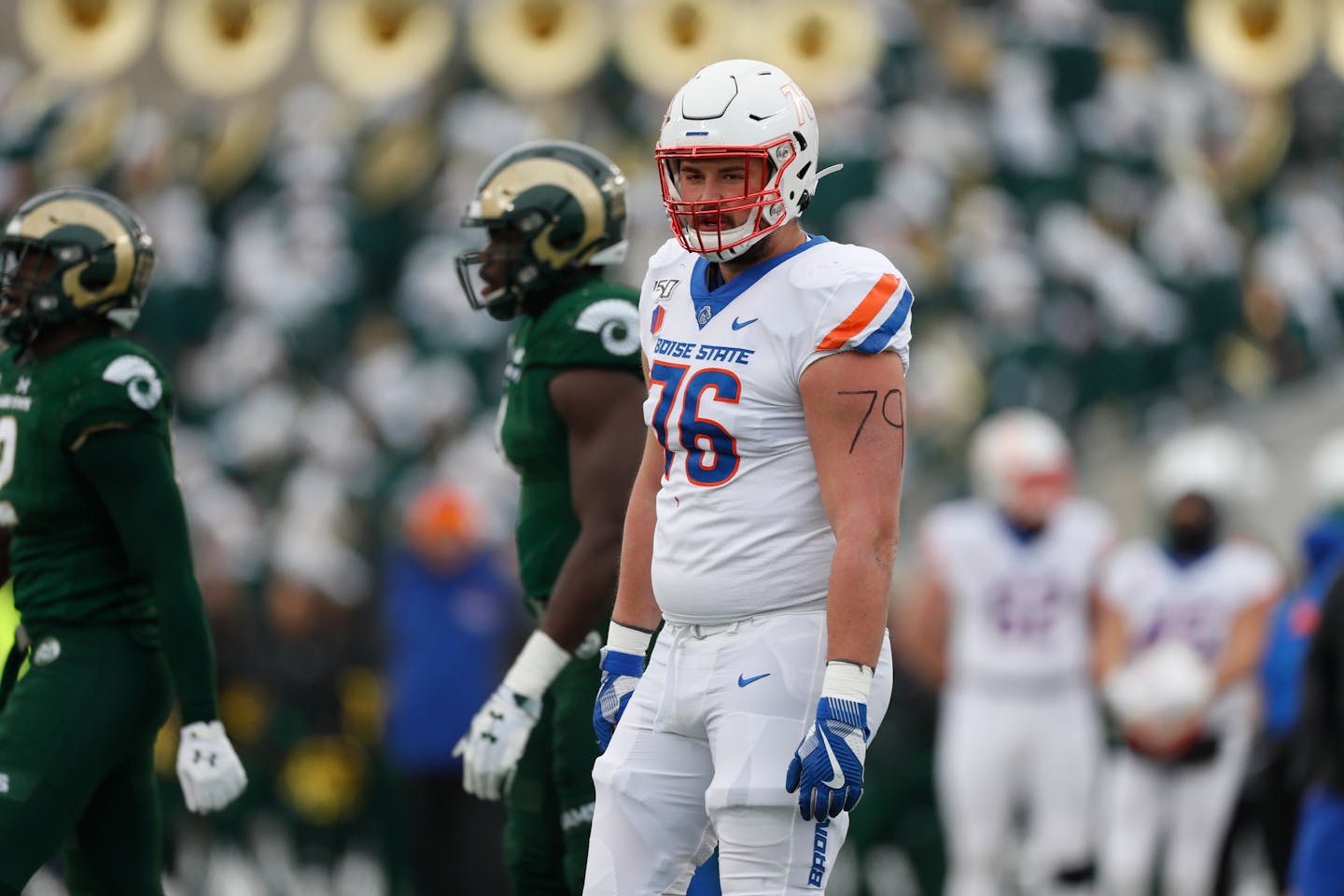 Boise State offensive lineman Ezra Cleveland