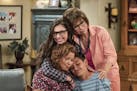 From lower left: Justina Machado, Isabella Gomez, Rita Moreno and Marcel Ruiz in "One Day at a Time."