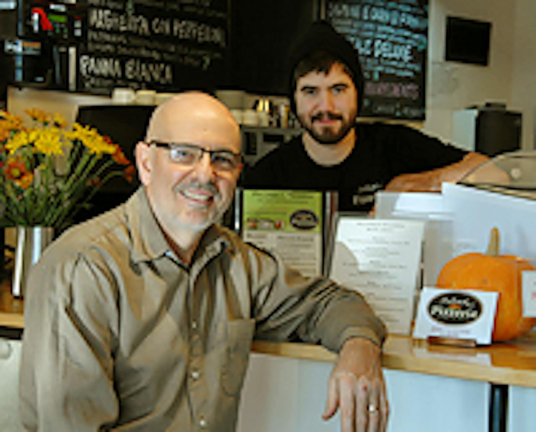 John Palumbo with son Dan at the family's Snelling Avenue pizzeria