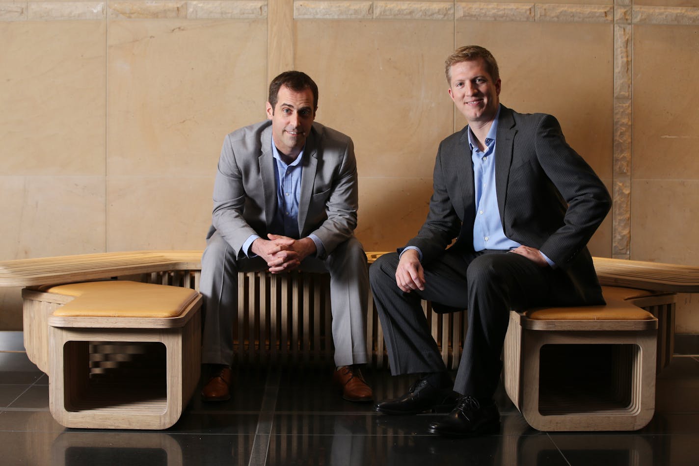 Founders of buy now, pay later company Sezzle (L-R) CEO Charlie Youakim and Chief Revenue Officer Paul Paradis.