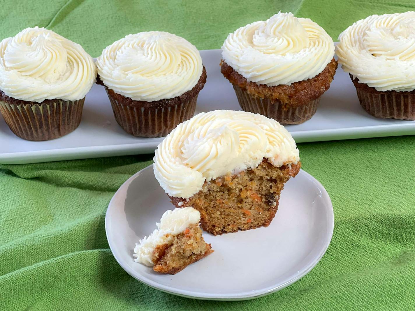 Carrot cupcakes are a sweet way to enjoy one of nature's powerhouse vegetables. Recipe and photo by Robin Asbell, Special to the Star Tribune