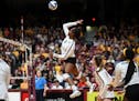 Gophers hitter Stephanie Samedy ranks third in the Big Ten Conference in kills, averaging 4.2 per set.