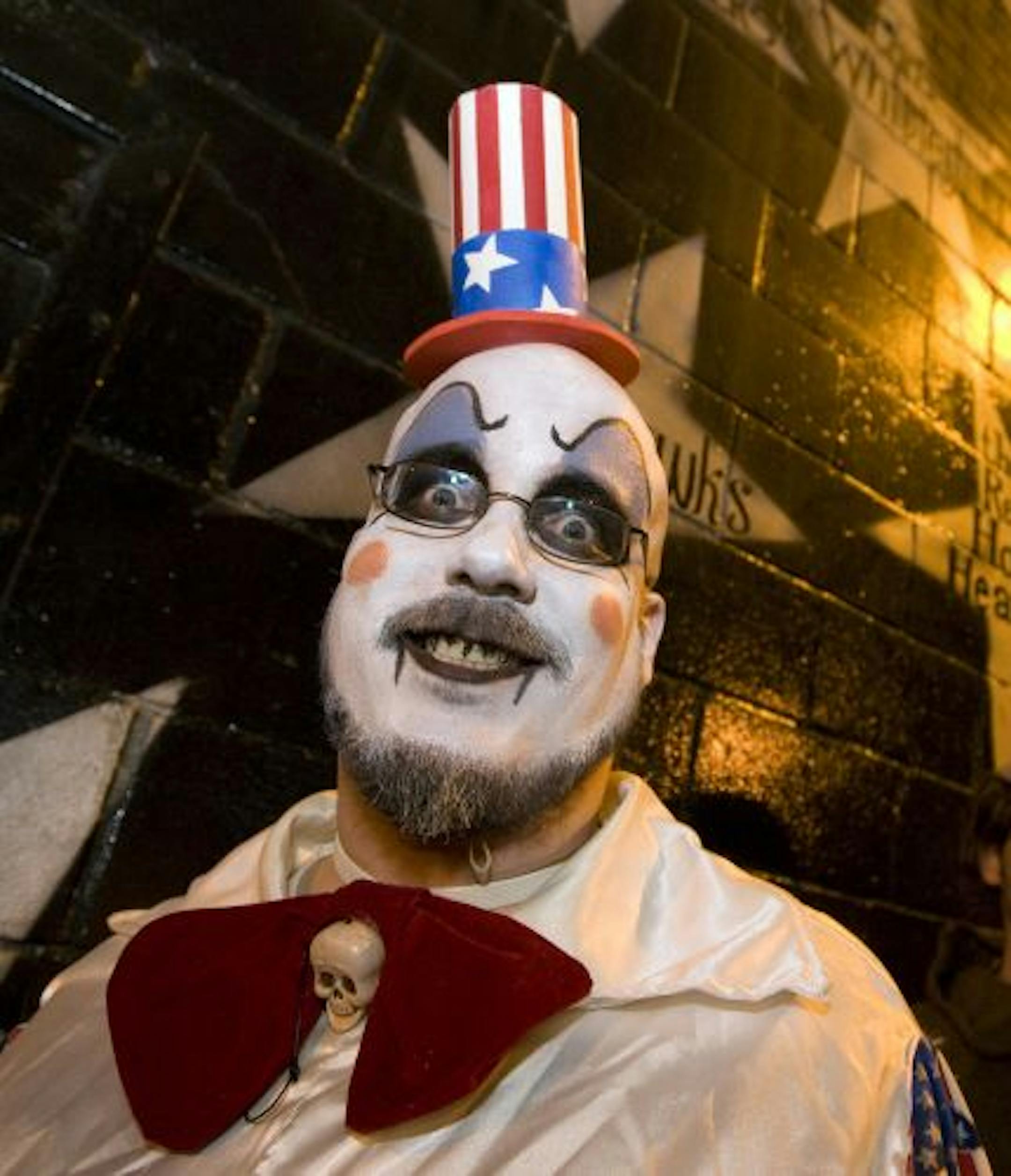 Clowning around while waiting to get into First Ave last Halloween.