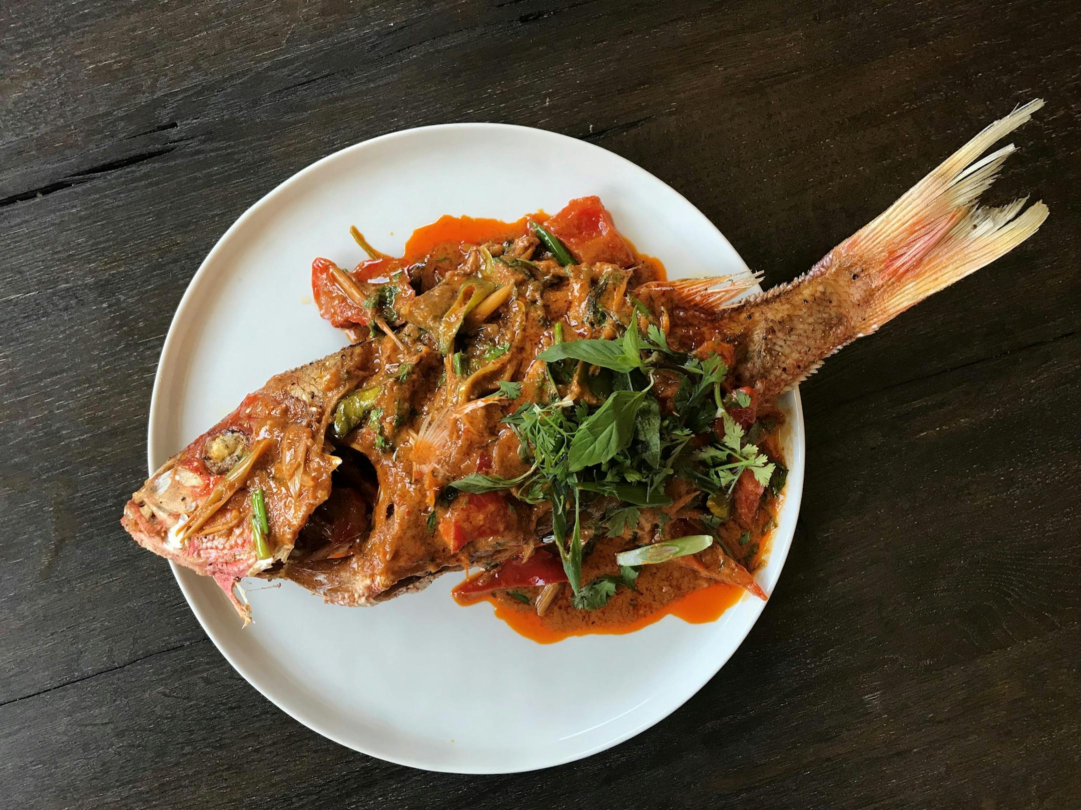 Whole fish from Lat14 Asian Eatery in Golden Valley.