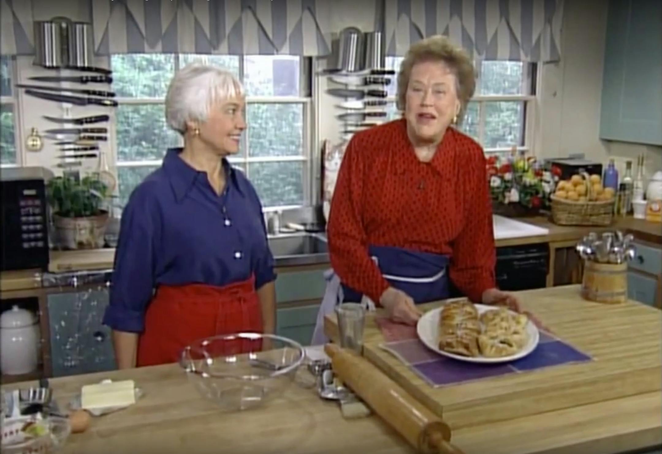 Beatrice Ojakangas with Julia Child on her cooking show. Credit: Courtesy of Beatrice Ojakangas.