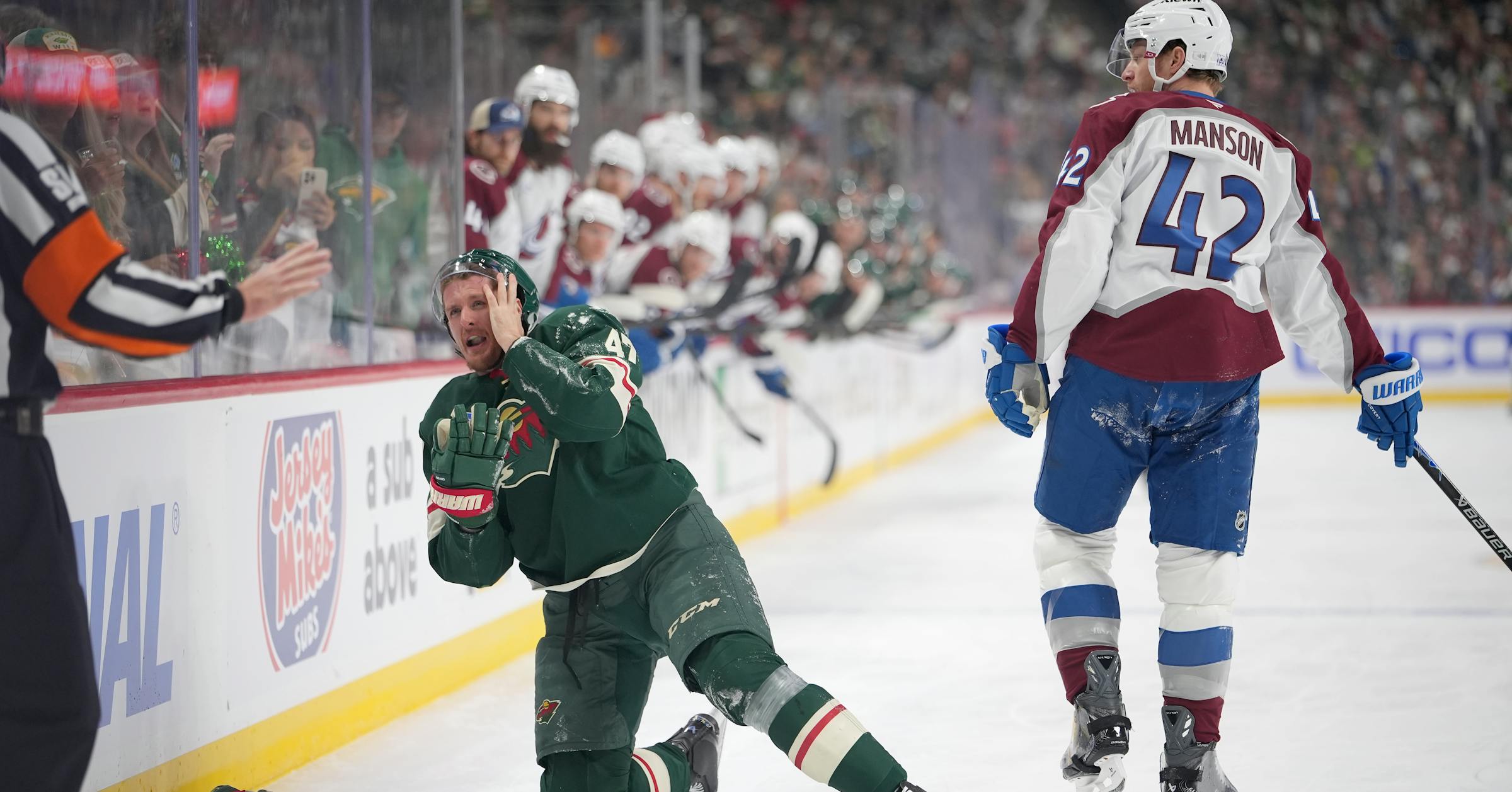 NHL fines Colorado defenseman Josh Manson for Game 4 penalty