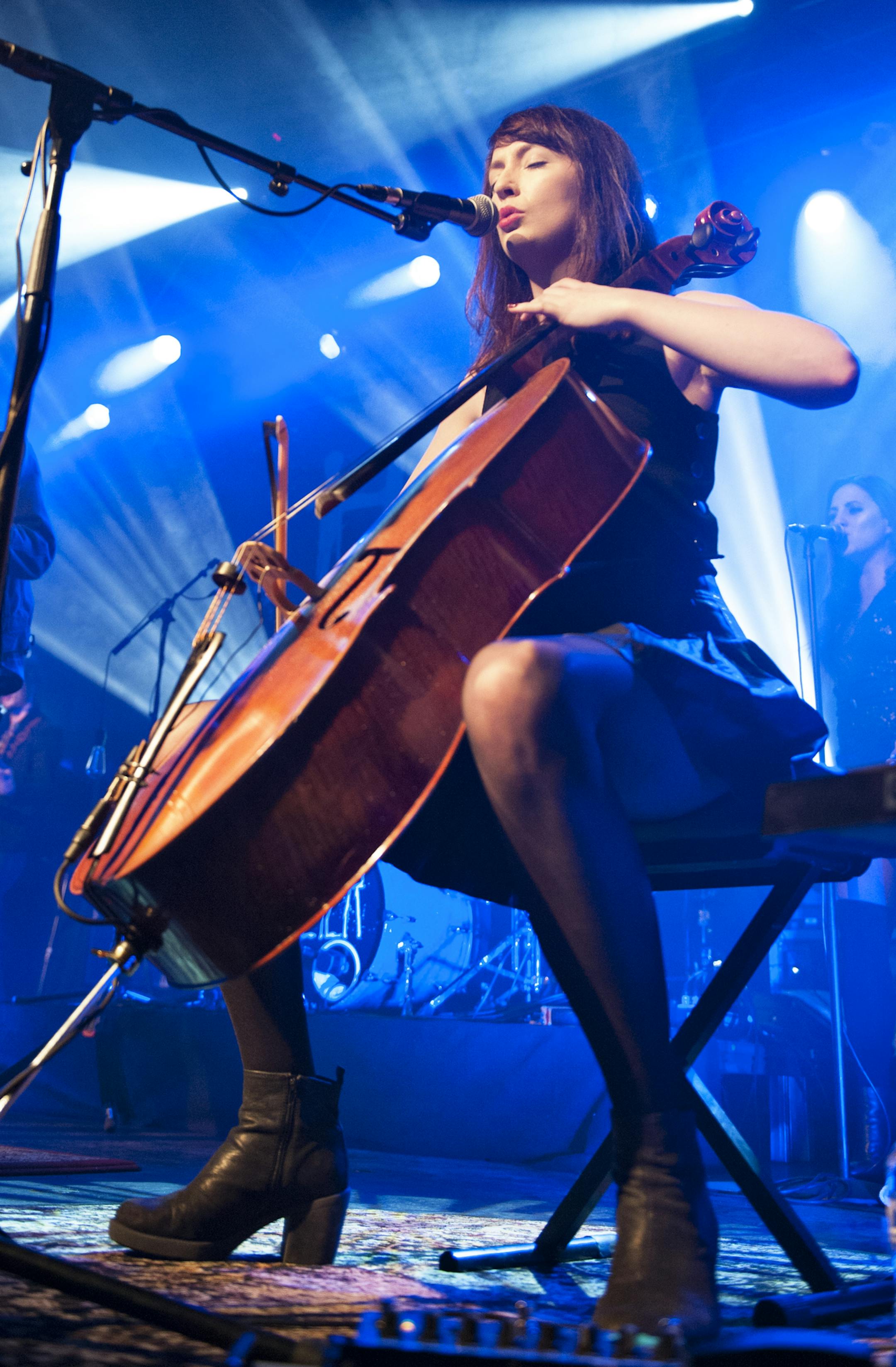 Alana Henderson plays cello for Hozier in Friday's show at First Avenue. ] Photo by Leslie Plesser &#xef; Special to the Star Tribune