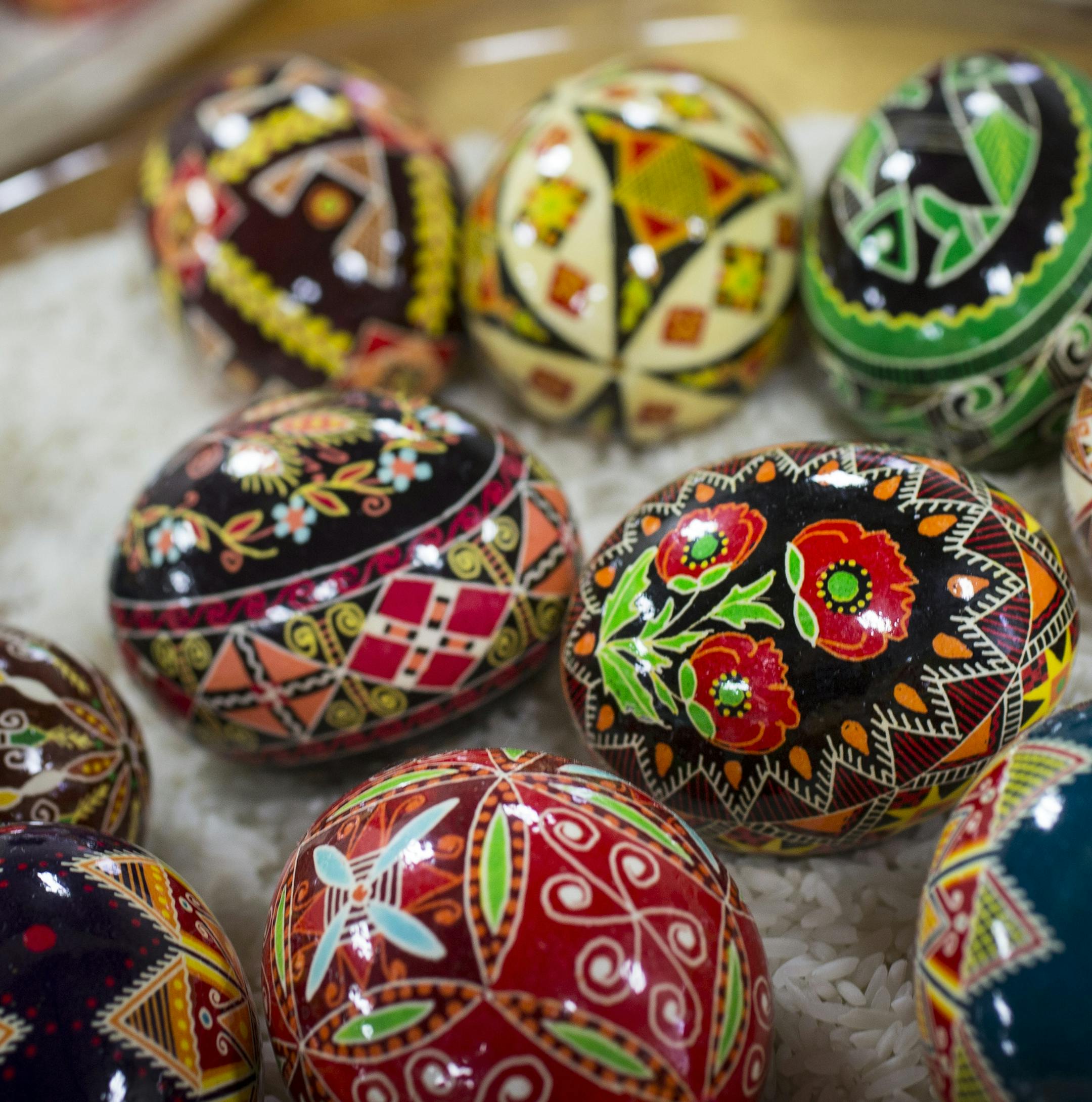 Luba Perchyshyn's eggs at The Ukrainian Gift Shop in Minneapolis, Minn., on Thursday, March 26, 2015. ] RENEE JONES SCHNEIDER &#x2022; reneejones@startribune.com