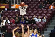 Many seats in Williams Arena remained empty during the Class A semifinals on Friday morning. ] JIM GEHRZ &#xef; james.gehrz@startribune.com / Minneapo