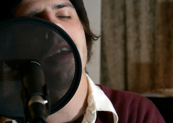 Micheal Larsen, shown here recording at the St. Paul studio he built in his mom&#x2019;s basement in 2006, would have been 34 on Monday.