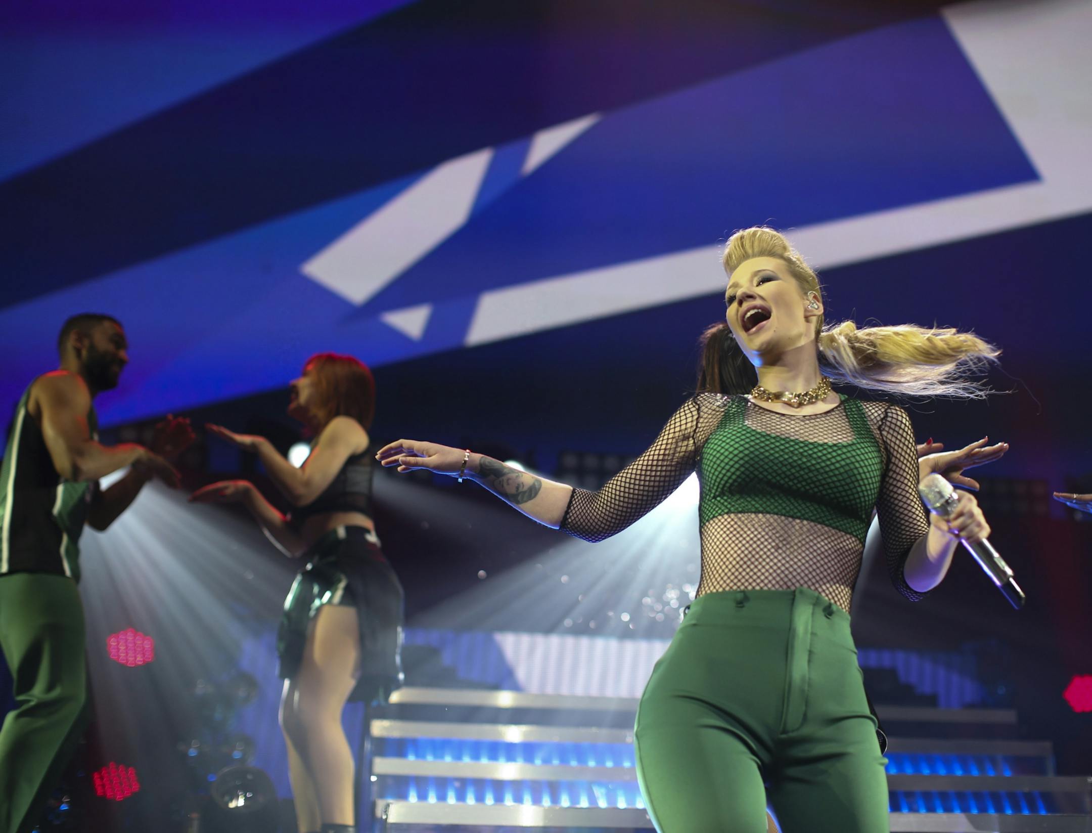Iggy Azalea during her closing set at the Jingle Ball Monday night.