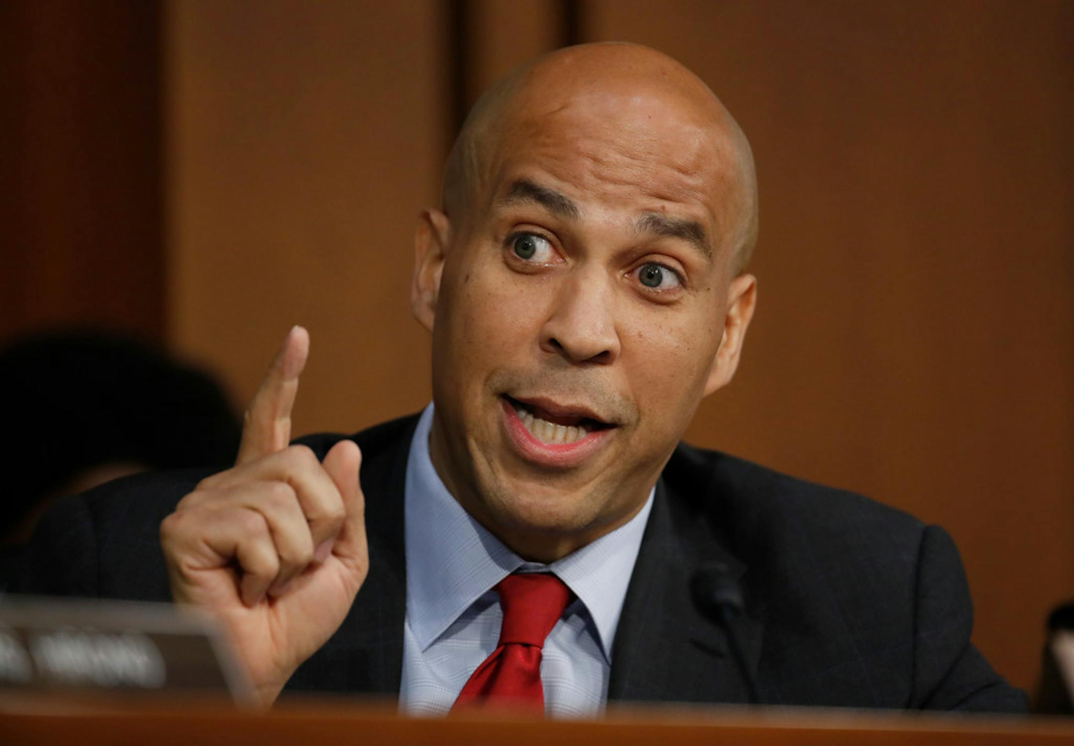 Sen. Cory Booker, D-N.J., speaks during a confirmation hearing for President Donald Trump's Supreme Court nominee, Brett Kavanaugh.