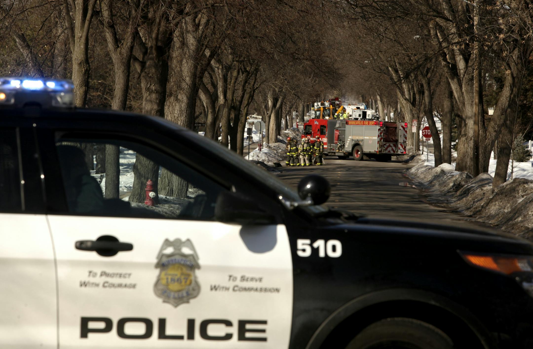 Gas leak at 40th and Xerxes Ave. So., Minneapolis, MN., MN on March 13, 2013.