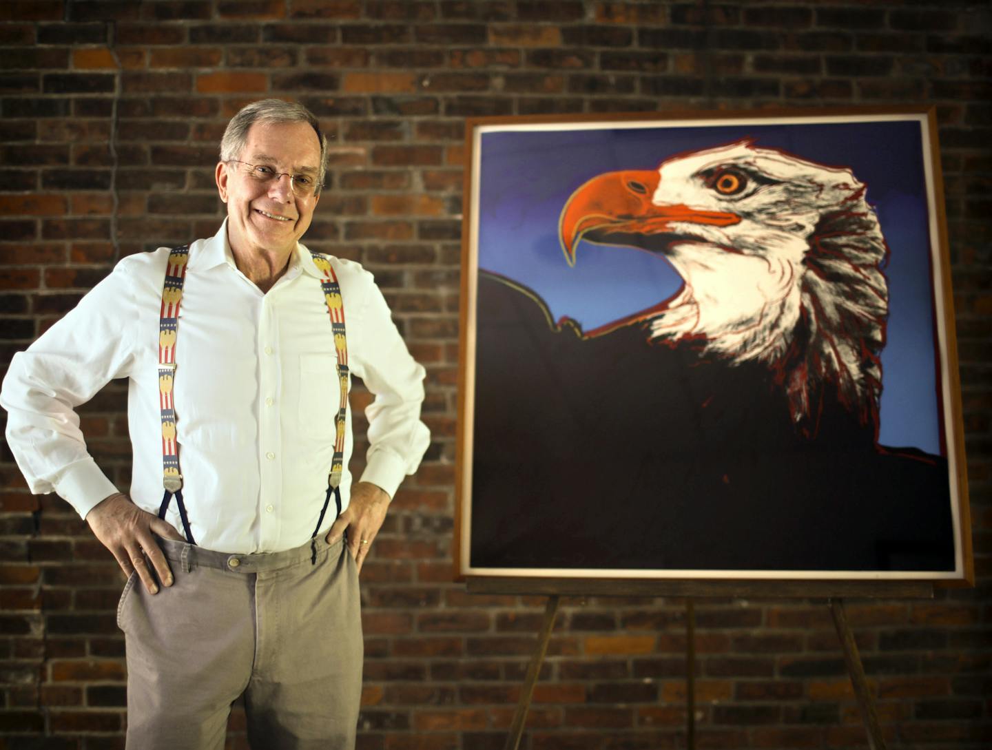 Preston Cook's trove includes Andy Warhol's 1983 screen print "Bald Eagle." The National Eagle Center has plans to renovate, in part to display Cook's collection of eagle art.