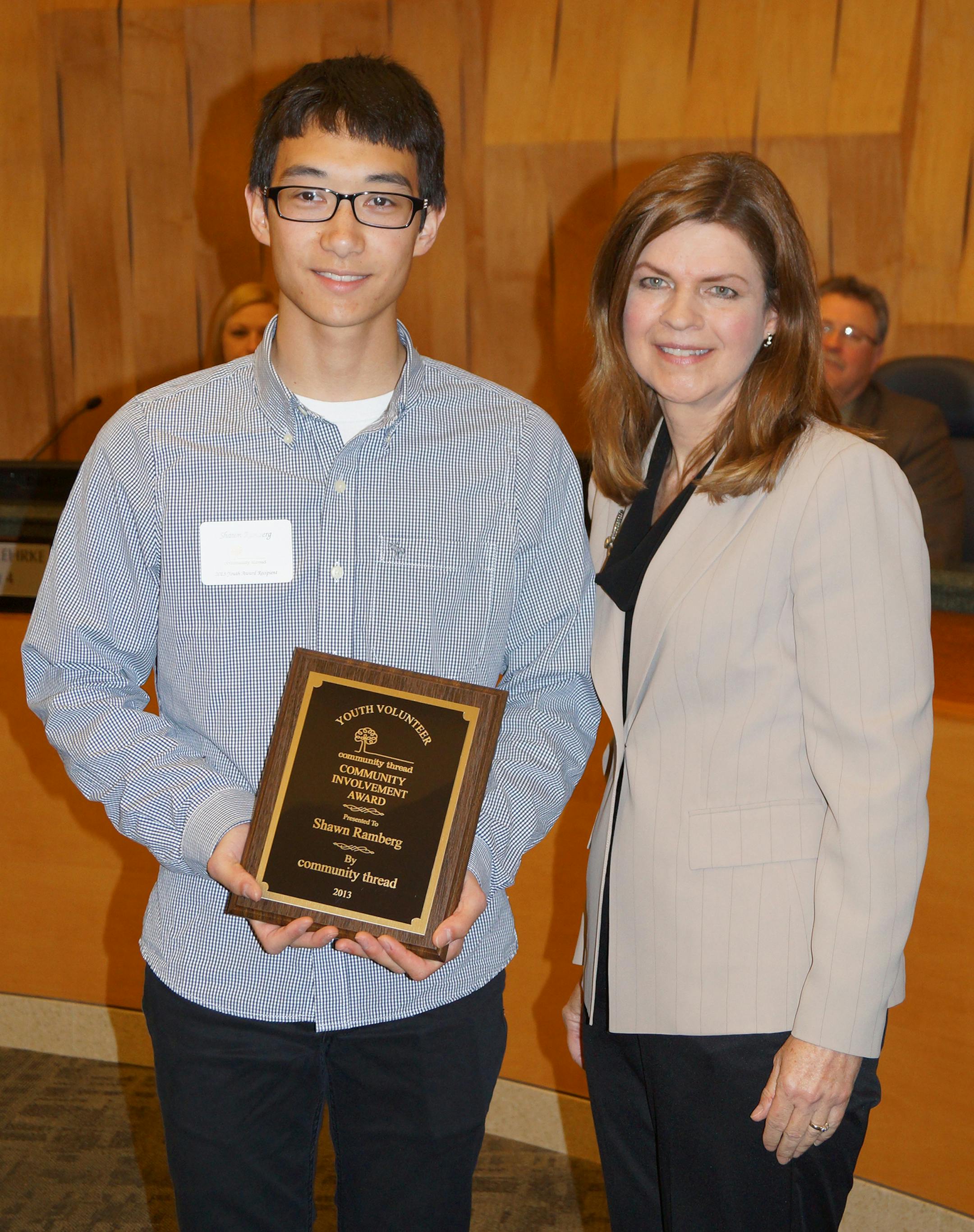 Shawn Ramberg with Commissioner Lisa Weik