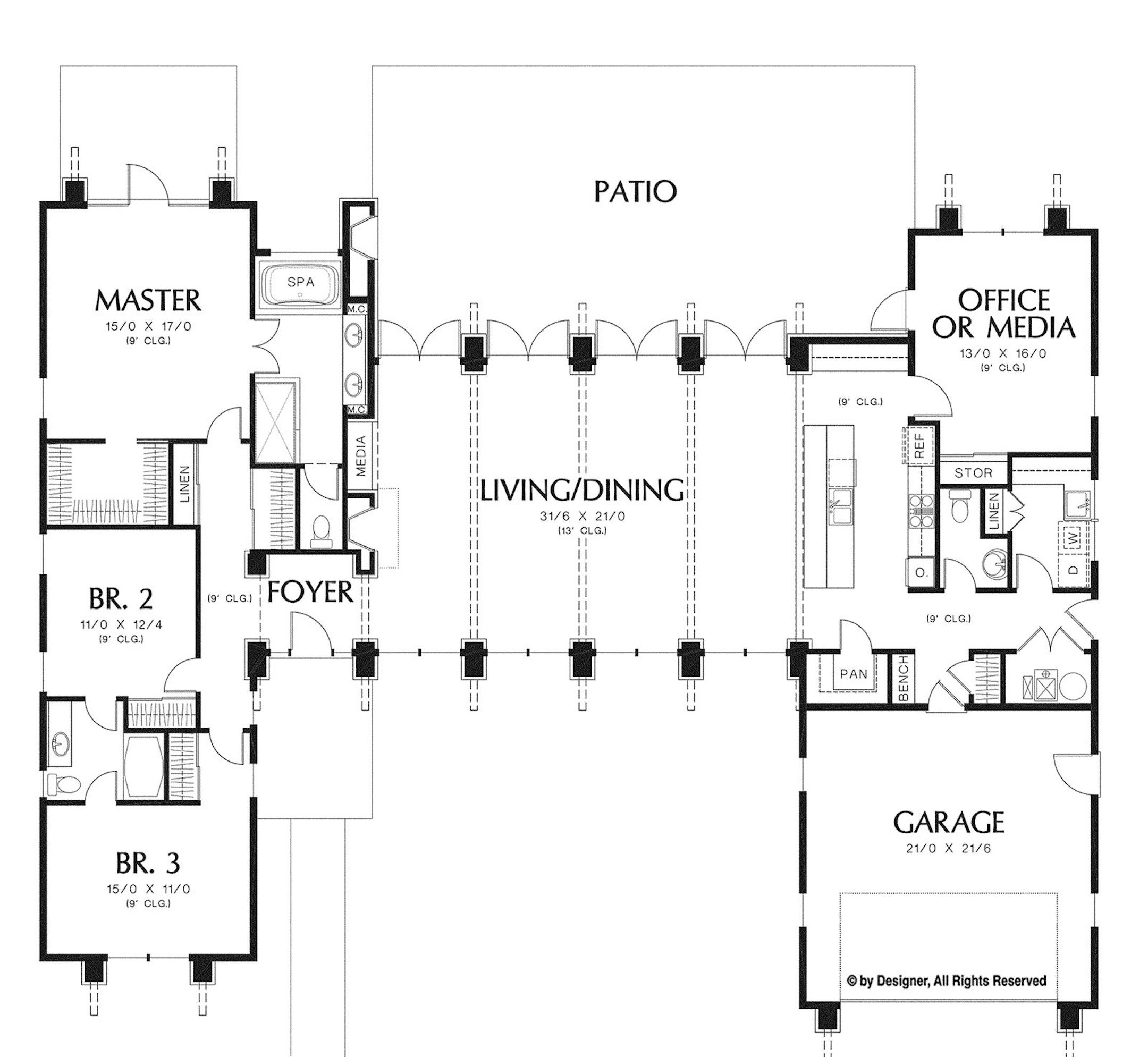 This light-filled open-concept home takes advantage of every view on a scenic lot.