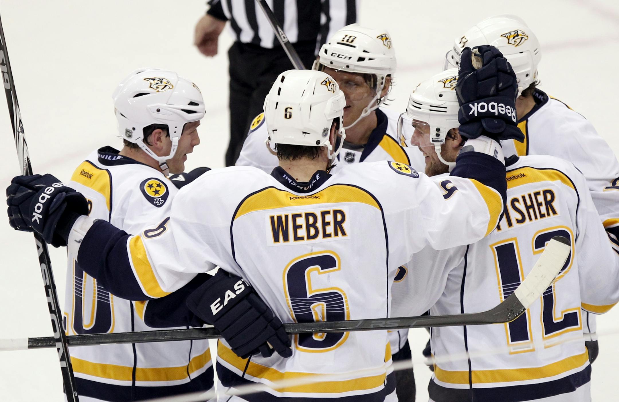 Nashville celebrated its four-goal comeback on Tuesday night.