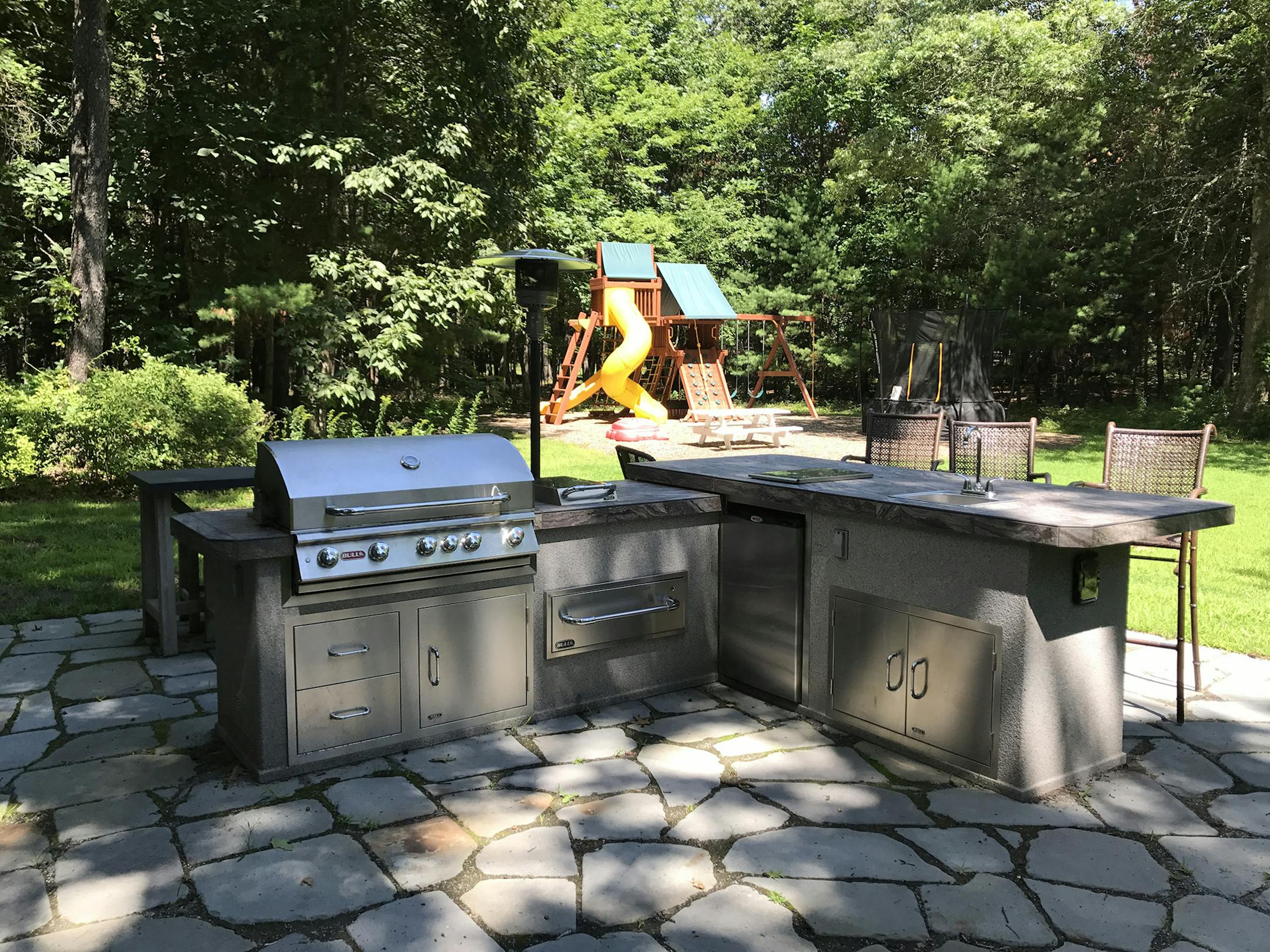 Outdoor kitchens with a plumbing element need to be winterized.