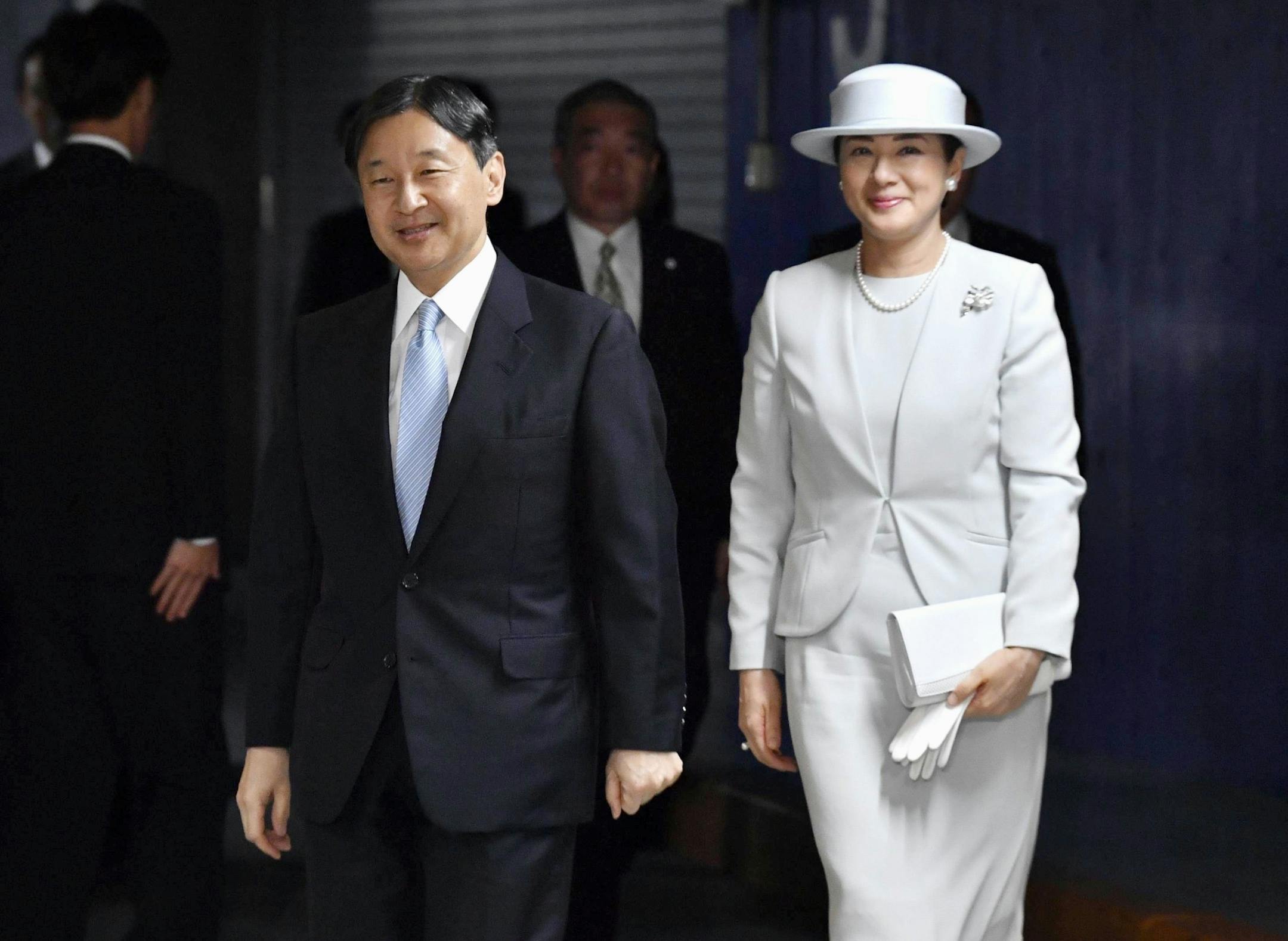 The lives of Emperor Naruhito and Empress Masako are arranged in detail by bureaucrats, their statements carefully vetted to ensure they do not overstep their role as figureheads. Above, the pair arrived at the venue for a ceremony marking the 70th anniversary of enforcement of the nation's offenders rehabilitation system in Tokyo on Oct. 7, 2019.