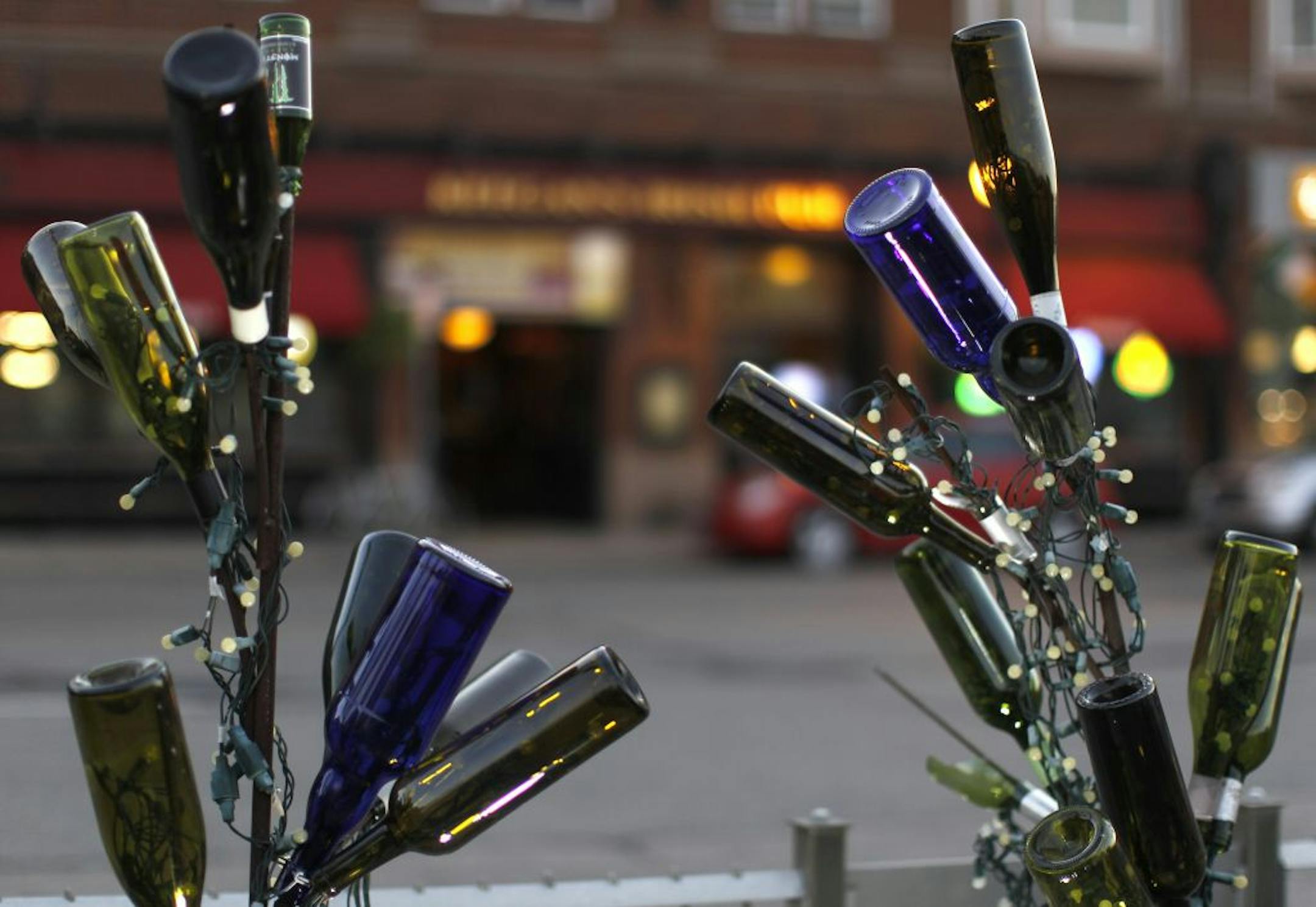 The Bottletree by Surdyk's parking lot at the University Avenue edge. [ TOM WALLACE � twallace@startribune.com _ Assignments #20019790A_ September 20, 2011_ SLUG: bottletree11xx_ EXTRA INFORMATION: The bottle tree is by Surdyk�s