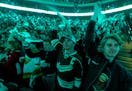 Fans stood for team introductions Tuesday in Game 2 of the NHL playoffs between the Wild and St. Louis Blues.