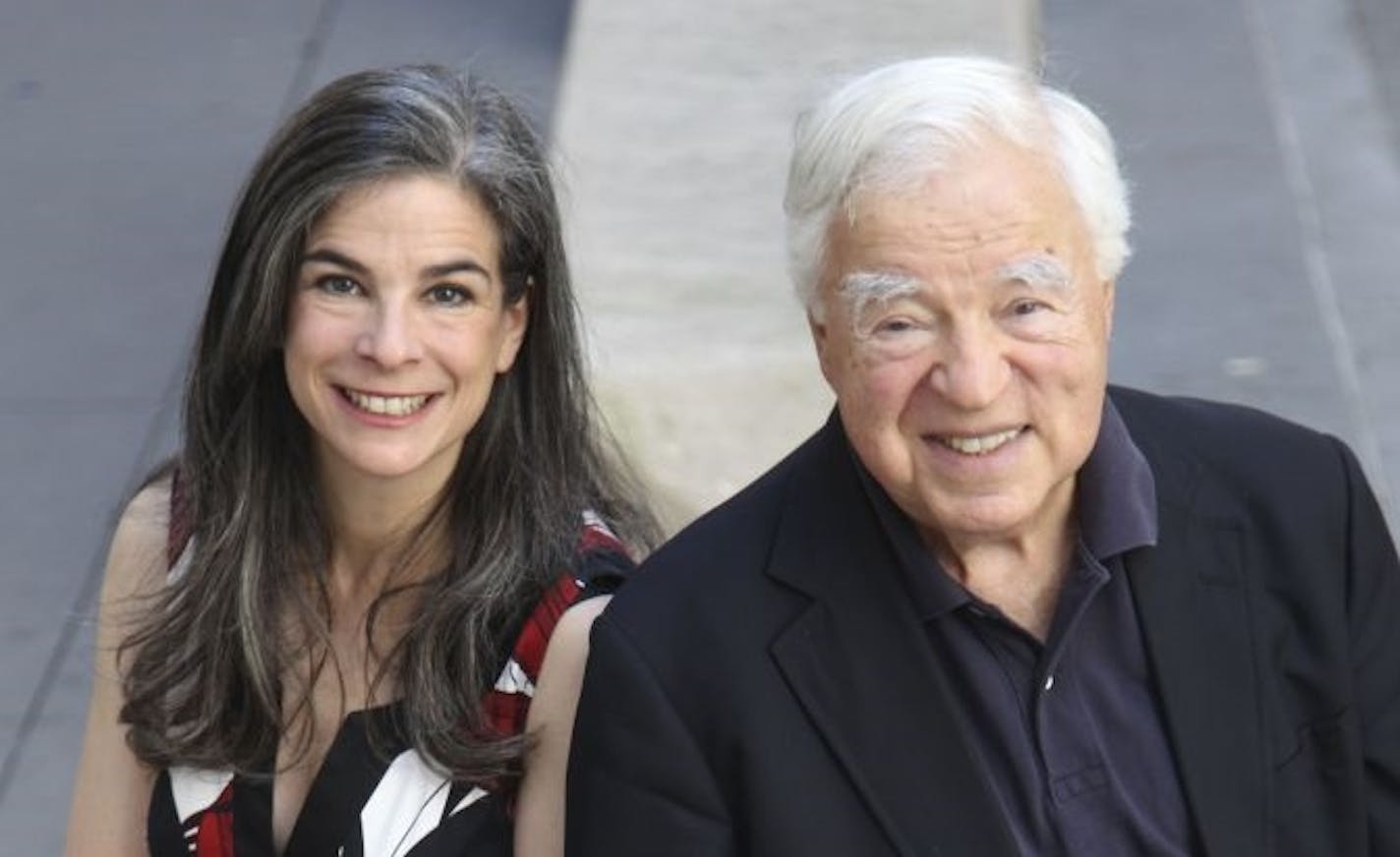 FILE - This MSeth Wenigay 20, 2012 file photo shows Arthur Frommer and his daughter, Pauline Frommer, in New York. Arthur Frommer said Wednesday, April 3, 2013 that he has reacquired rights to his travel guidebook brand from Google, and that he intends to resume publishing Frommer guidebooks. (AP Photo/Seth Wenig, File)