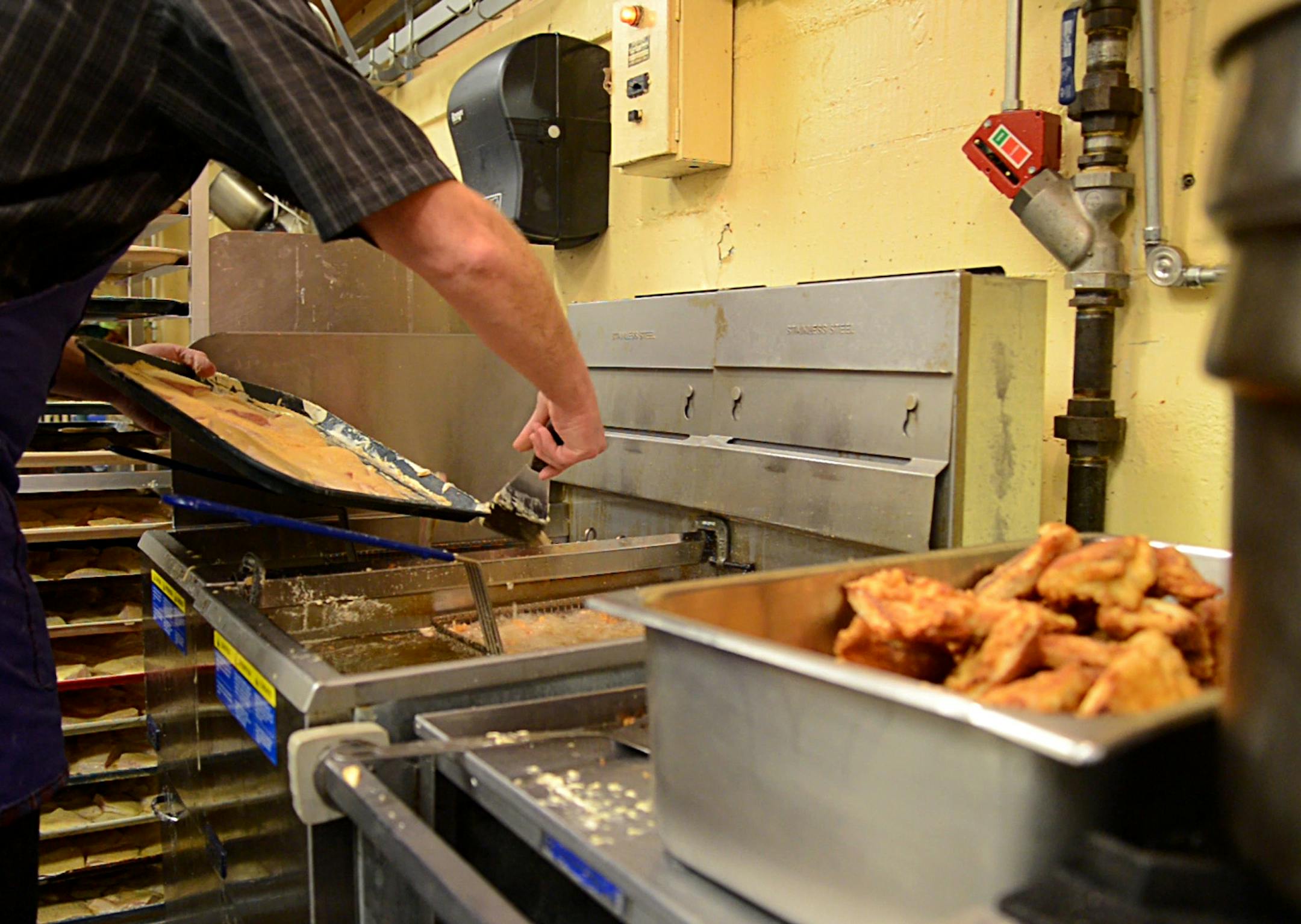 Fish begins getting fried, prior to the dinner.] BRIDGET BENNETT SPECIAL TO THE STAR TRIBUNE • bridget.bennett@startibune.com Friday, March 6, 2015 at The Church of St. Albert the Great in Minneapolis. The Church of St. Albert the Great hosts fish dinners every Friday during lent. The dinners started with smaller crowds in 1999, but now can get upwards of 1,000 attendees making it one of the largest fish frys in Minneapolis.