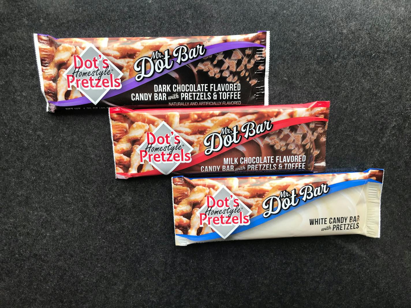 Dot's pretzels, the wildly popular savory snack is now in candy bar form.