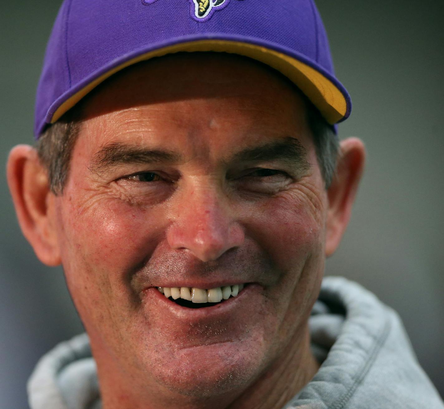 Vikings head coach Mike Zimmer during OTA training at Winter Park Wednesday May 25, 2016 in Eden Prairie, MN.] The Vikings held OTA at Winter Park. Jerry Holt /Jerry.Holt@Startribune.com