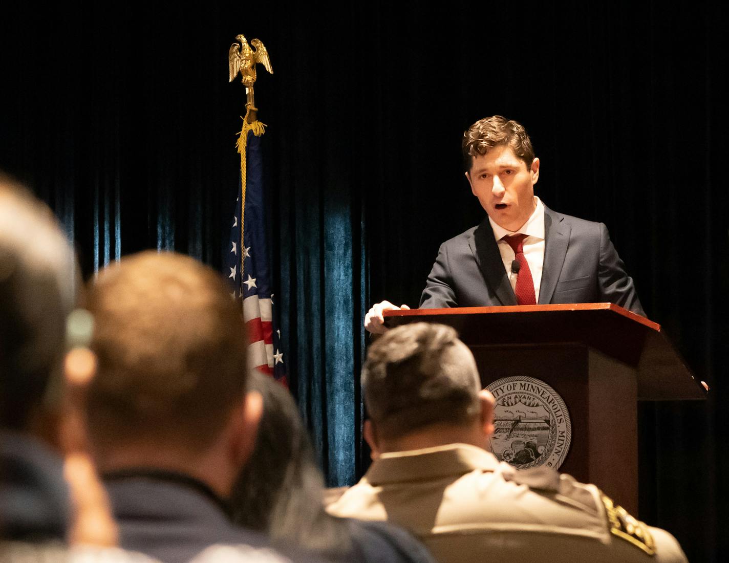 Minneapolis Mayor Jacob Frey delivered his second State of the City address. ] GLEN STUBBE &#x2022; glen.stubbe@startribune.com Thursday, April 18, 2019 Minneapolis Mayor Jacob Frey delivered his second State of the City address.