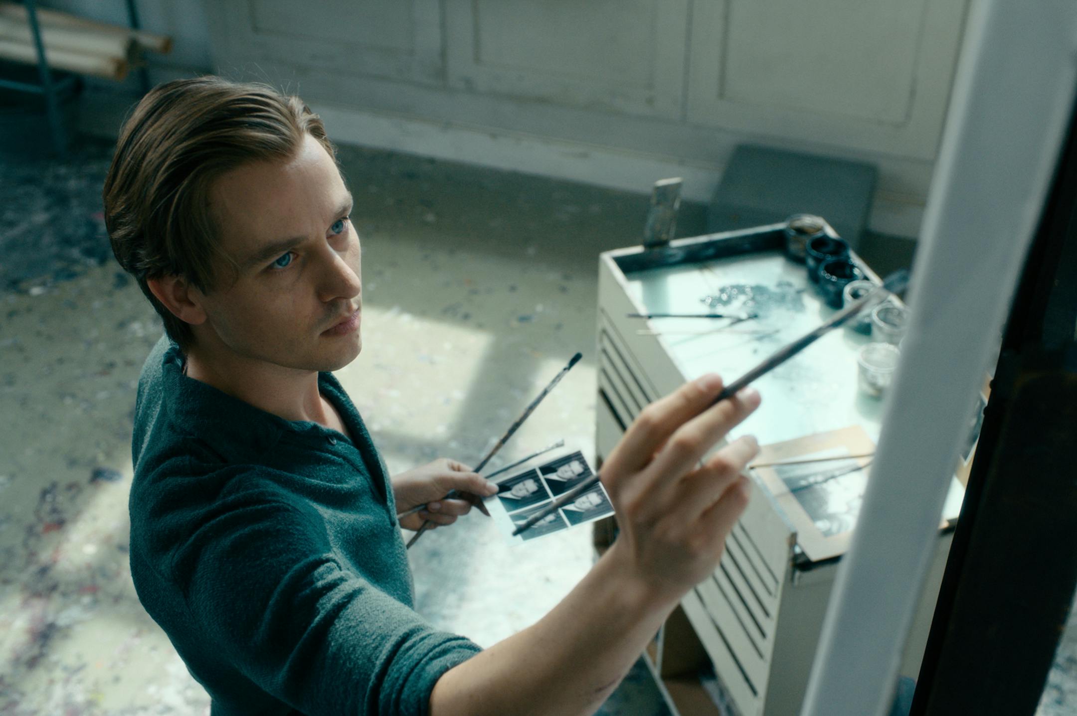 This image released by Sony Pictures Classics shows Tom Schilling in a scene from "Never Look Away." (Caleb Deschanel/Sony Pictures Classics via AP)