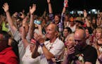 An appreciative crowd welcomed Willie Nelson as he took the stage with his band at the amphitheater at Treasure Island casino Friday, June 9, 2017, in