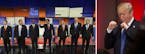 (AP Photo/Chris Carlson)/(AP Photo/Jae C. Hong) Presidential candidates Rand Paul, Chris Christie, Ted Cruz, Marco Rubio, Jeb Bush and John Kasich app