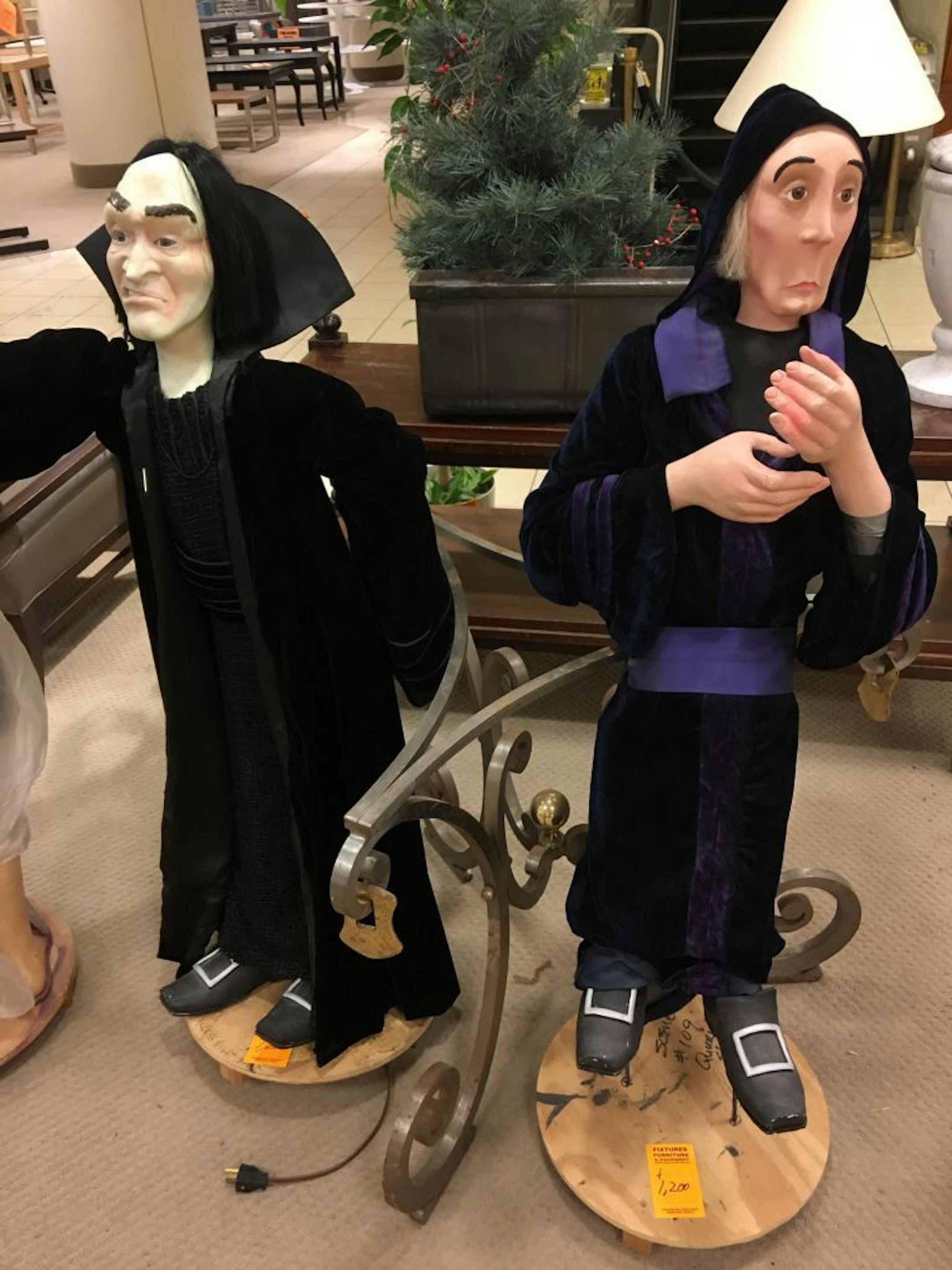 Macy�s is liquidating some of the many animatronic figures and props from decades of holiday shows. More than 20 figures are currently for sale for $200 to $1,500 each. Characters from Dickens Village (1960s), the Nutcracker (1973) Harry Potter (2000) and others were put out last week. Credit: John Ewoldt, STAR TRIBUNE 2/21/17
