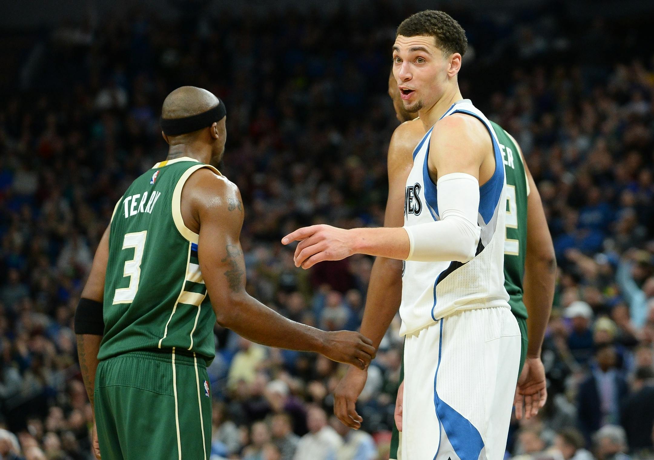 Minnesota Timberwolves guard Zach LaVine (8)