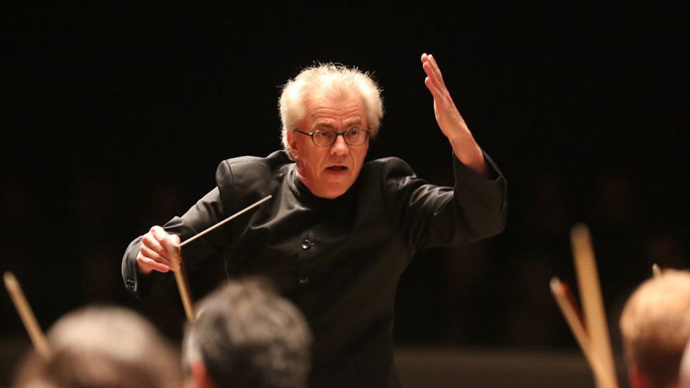 Oct. 4, 2013: Conductor Osmo Vänskä leads the musicians of the Minnesota Orchestra.