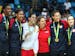Minnesota Lynx players including Spain&#xed;s Anna Cruz (Silver Medal) pose with coach Cheryl Reeve for pictures with their gold medals. The Lynx's Li