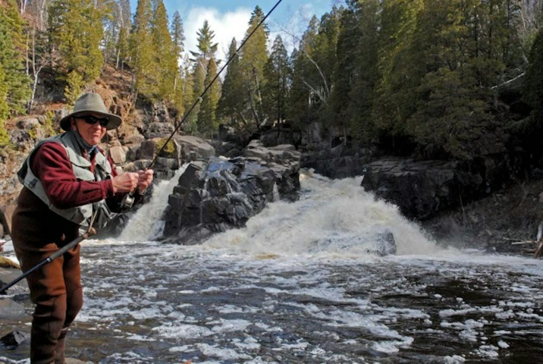 Dave Zentner on a North Shore steelheading trip in 2010