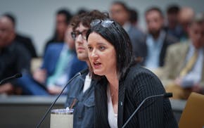 Sen. Lindsey Port, DFL-Burnsville, speaks Tuesday at the Capitol as Minnesota legislators work to ensure the state's legal marijuana market will have