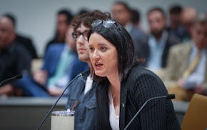 Sen. Lindsey Port, DFL-Burnsville, speaks Tuesday at the Capitol as Minnesota legislators work to ensure the state's legal marijuana market will have 