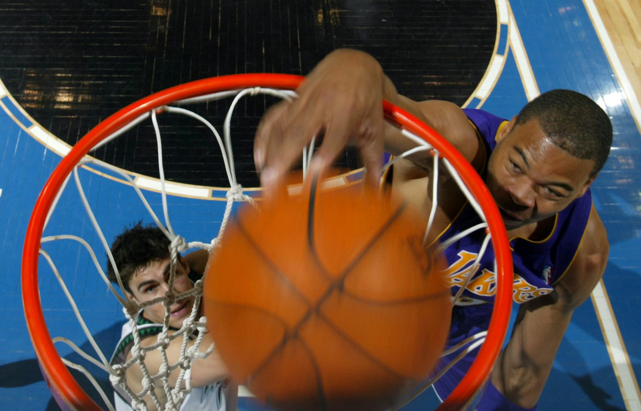 Devean George of the Lakers, in 2004.