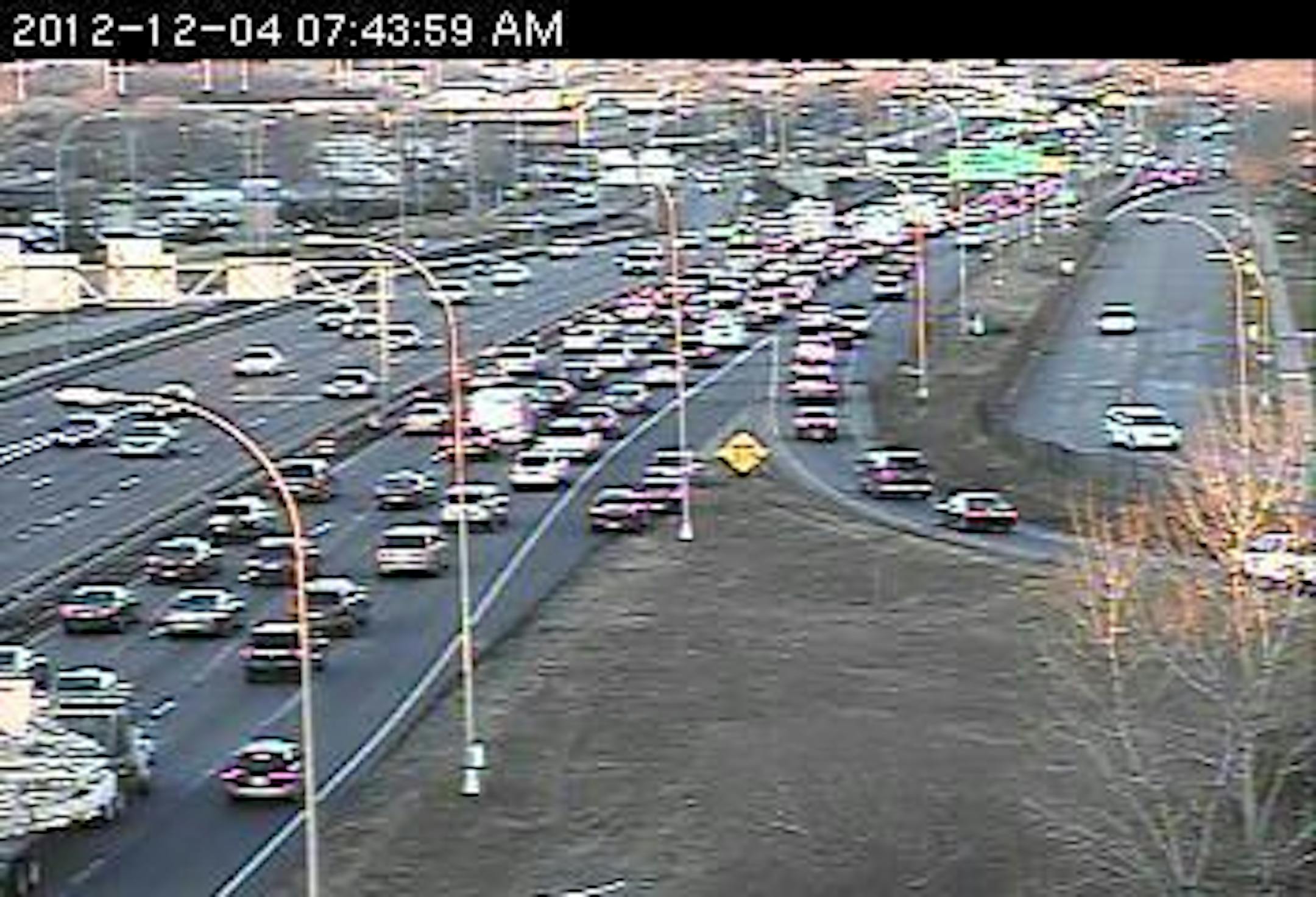 Traffic jam on westbound 494