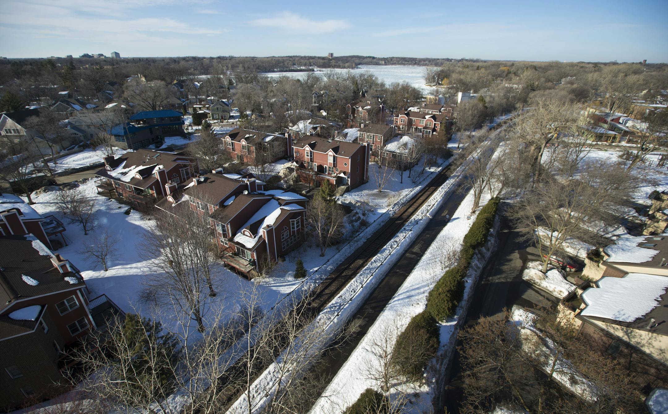 A view of the Kenilworth corridor neighborhood, where the Southwest light-rail line is proposed to run in Minneapolis. Deadlines for the line are coming up quickly.