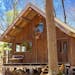 The owner wanted to build a simple cabin with minimal impact on the land.