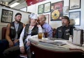 Vice President Joe Biden's talks to customers during a stop at Cruisers Diner, Sunday, in Seaman, Ohio.